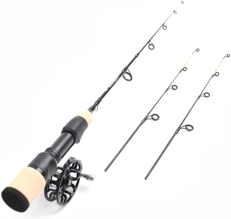Fishing Rod Set of 55cm Carbon Ice Fishing Rods and Reels for Winter, Ultralight Equipment for Outdoor Carp Fishing Portable Fishing Rod for Travel