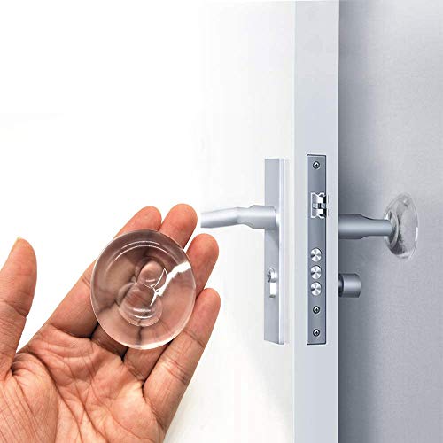 Door Knob Rubber Bumpers Wall Protector Clear (6 Pack) Self Adhesive Door Knob Stopper for Wall Refrigerator Door Prevent Damage