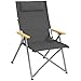 Produktbild Outsunny Campingstuhl Faltbarer Gartenstuhl mit 4-stufig Verstellbarer Rückenlehne, Kopfstütze, Klappsessel mit Tragetasche für Pool, Strand, Oxford, Dunkelgrau