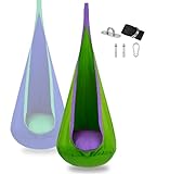 hängesitz babyone  OYE Kinder Pod Schaukel Hängeschaukel für Kinder, Hängesitz mit Sitzkissen, Hängehöhle inkl. Haken für drinnen und draußen (GN)