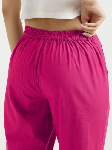 Image of Chiraiyaa Women Cotton Trouser Pant - Versatile Regular Fit for Office, School, and Casual Wear | Pack of 2