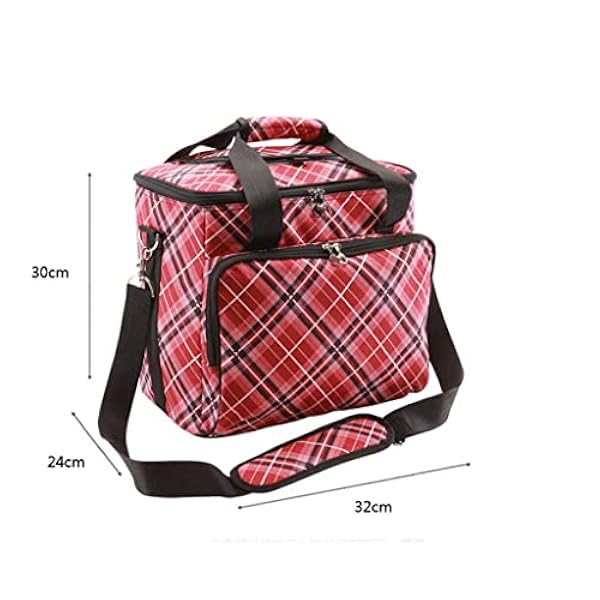 N/A Utomhus brittiskt mode isoleringsväska isoleringspåse kylväska kylväska isförpackning isoleringslåda (färg: Argento, storlek: 32 x 24 x 30 cm)