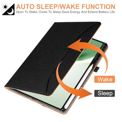 Vakarey Compatible with Honor Magic Pad 2 Case with Pen Holder,for Honor MagicPad 2 12.3 Inch Case Shockproof,Black