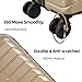 TRACK TRAVEL 4 Piece Luggage Set ABS+PC Expandable Hardshell TSA Lock Aluminum Trolley Spinner Wheels (Champagne, 7 Piece Set)
