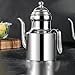 11 Oz Stainless Steel Oil Dispenser, Oil Dispenser, Spout Oil Can Vinegar Jug Sauce Grease Storage Can (Silver)