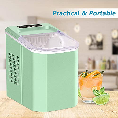 Máquina fabricadora de hielo eléctrica de sobremesa, 12 kg/24 h, para cocina y hogar, forma de bala, fabrica cubos de hielo miniatura 7