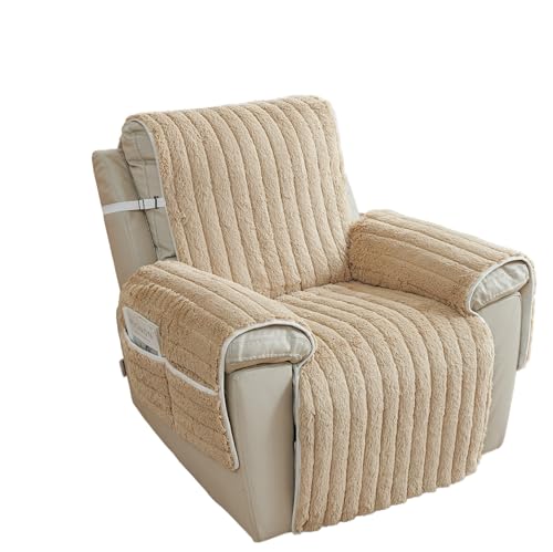 EBETA Relaxsesselhussen Liegesesselbezug Sesselbezug Sofa Armlehnenbezüge, Husse für Loungesessel Sesselschoner Sesselauflage, Schutzbezug Anti-Rutsch (Hellbraun)