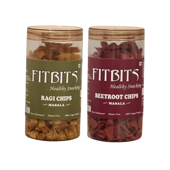 FITBITS Gluten Free Healthy Snacks Combo (Beetroot Chips + Ragi Chips combo) - Combined Weight: 300g-picture-31