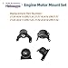 Engine Motor Mount Set Compatible with Jeep Compass Patriot 2007 2008 2009 2010 2011 2012 2013 2014 2015 2016 2017 2.0L 2.4L Fits Dodge Caliber 2007-2012 Replace A5415 A5416