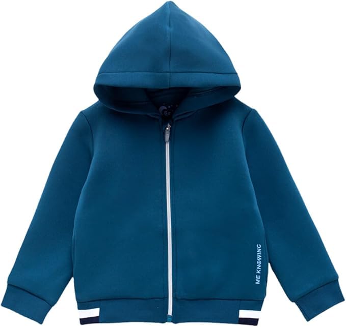 Tenna Teki Kids & Toddler Boys Girls Sweatshirt, Full-Zip Hoodie Cotton Casual Jacket with Pocket
