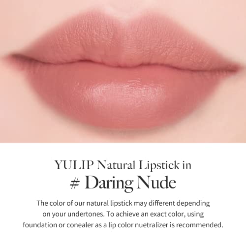 Yulip Lipstick - Korean Makeup, Organic, Clean Beauty, Paraben-Free, Natural Lipstick, Fragrance-Free, Moisturizing And Revitalizing Lipstick - Daring Nude #TOP2