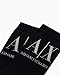 Armani Exchange Women's Icon Logo Crew Socks, Black, One Size