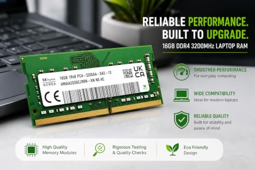Image of 16GB DDR4 3200MHz OEM Laptop RAM Compatible with SK Hynix [Key Specs: PC4-25600 /3200AA | 260-Pin SO-DIMM | CL22 | 1Rx8 | 1.2V | Non-ECC] | 5 Years Seller Warranty