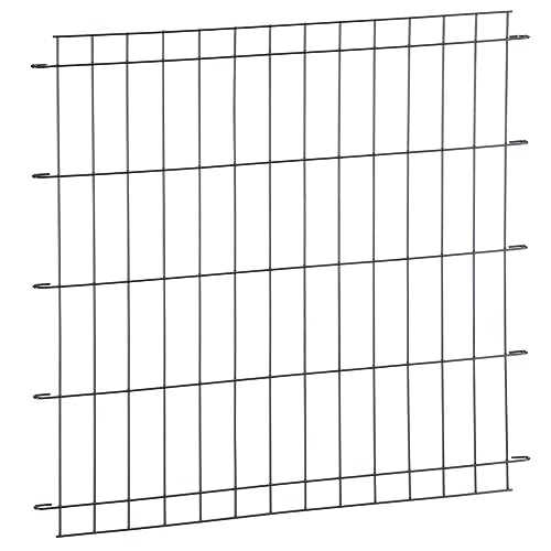 Ferplast Zusammenklappbares Hundekäfig DOG-INN 90. Faltbox für Hundewelpen, Metallgitter-Transportbox, inklusive Trennwand, zwei Türen mit Sicherheitsverschluss, 92,7 x 58,1 x h 62,5 cm Schwarz