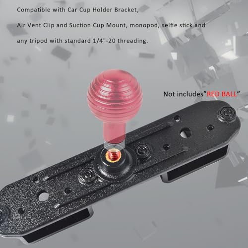 Image of HYS Dual CB Radio & Shoulder Speaker Mic with Belt Clip or Round Knob Mount Base Holder, Walkie Talkie Mounting Holder with 1 /4 inch-20 Threading