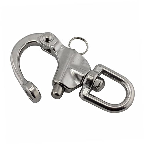 INOOMP 2 Peças Fivela De Liberação Rápida De Aço Inoxidável Manilha De Pressão Manilha De Corrente M