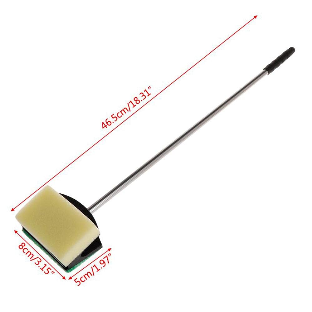 PetzLifeWorld Aquarium Fish Tank Double Sponge Long Steel Handle Cleaner 3
