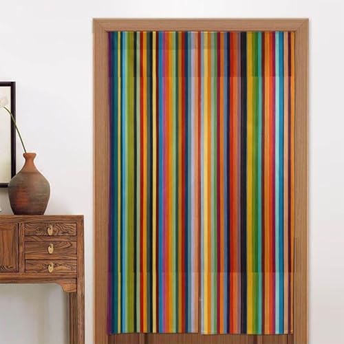 Cortina de puerta transpirable de dos piezas, ideal para separar el baño 5