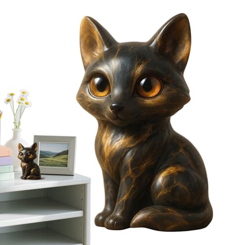 動物の装飾 - レジン製 大きな目を持つ動物フィギュア,本棚 寝室 デスク エントランス 表示棚 パーティー 暖炉 デスク