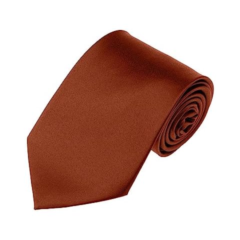 Romario Manzini Solid Cinnamon Color Standard Men's Necktie Cover