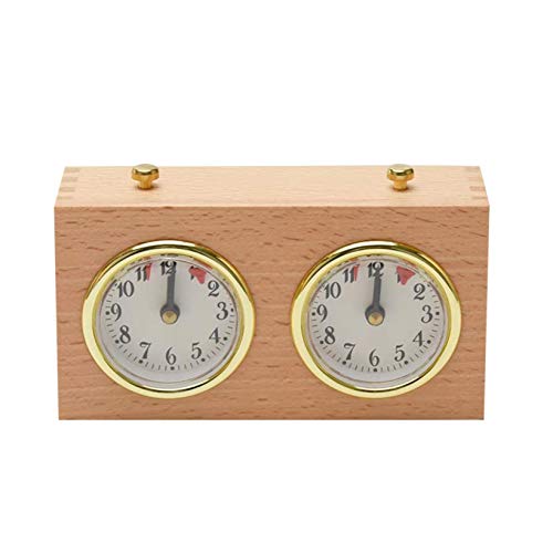 Reloj de ajedrez de madera retro reloj de ajedrez mecánico, reloj de...