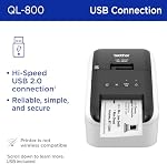 Brother QL-800 High-Speed Professional Label Printer | Black/Red Labels, Super-Fast Printing, No Ink or Toner, Paper Labels