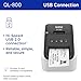 Brother QL-800 High-Speed Professional Label Printer, Plug & Label Feature, Brother Genuine DK Pre-Sized Labels, Multi-System Compatible – Black & Red Printing Available (Required USB Cable Included)