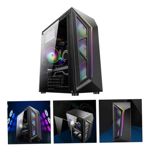 Gabinete Gaming Happyyami RGB con Panel Lateral Templado, Efectos de Iluminación, Soporta Placas ATX, Mejor Refrigeración y Puerto USB miniatura 2