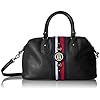 Tommy-Hilfiger-Handbag-Jaden-Satchel Tommy Hilfiger Jaden Satchel Crossbody Bag, Black Polyvinyl Chloride