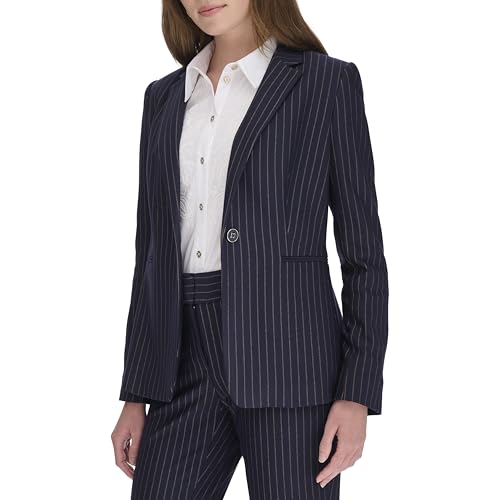 Tommy Hilfiger Women's Pinstripe Puff Sleeve Blazer3
