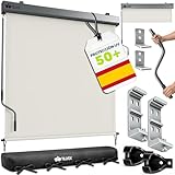 tillvex® Toldo Vertical de 160 x 250 cm para Exterior e Interior, protección Solar de Aluminio