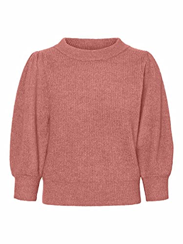 VERO MODA Womens Ella Puff Sleeve Crewneck Sweater Pink XS