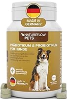 Probiotika Darmsanierung für den Hund - Premium Qualität Made in Germany - Probiotika - 120 Tabletten für verbesserte Verdauung & Immunsystem - Hund Darmflora aufbauen mit Natureflow Pets