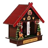 Outils météorologiques intégrés : comprend un baromètre, un thermomètre et un hygromètre dans un seul , offrant une météorologique complète, un thermomètre mural et un indicateur de climat intérieur