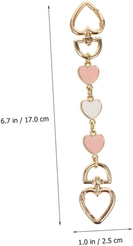 Heart Bag Chain Extender 2pcs Alloy Replacement Accessory image 2