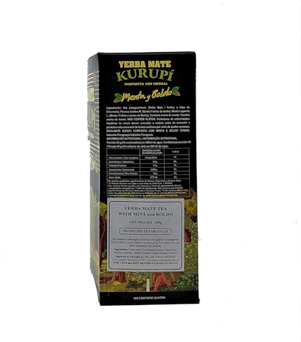 Traditionelle Zubereitung: Kurupi Mate in Kürbis mit Bombilla - Detailansicht von Kurupi Yerba Mate Menta Boldo 500g Test...