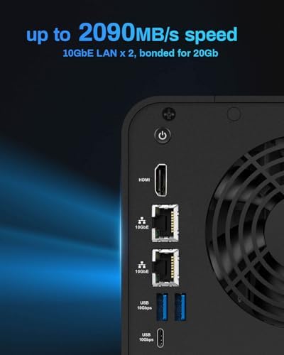 Bild 2 - TERRAMASTER F6-424 Max NAS Storage - 6Bay Core i5 1235U 10 Kerne 12 Threads, 8GB DDR5 RAM, 10GbE Port X2, Network Attached Storage Spitzenleistung für Unternehmen (Diskless)