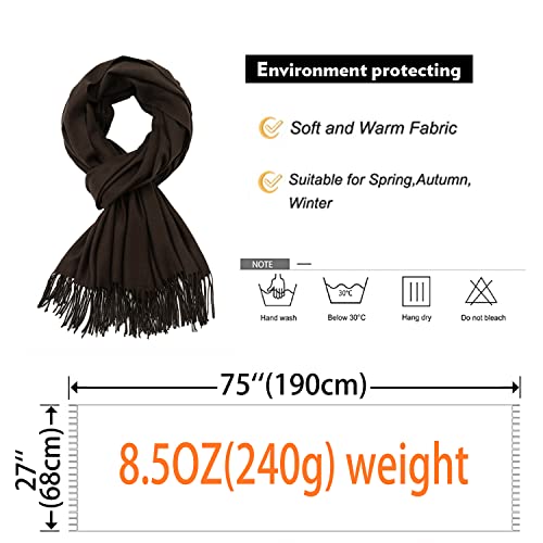 Image of RIIQIICHY Women's Fringe Shawl Wrap Pashmina Scarf for Wedding Evening
