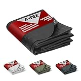 A-TEX® Abdeckplane 90 g/m² (3 x 4 m Schwarz) | Verschiedene Größen und Farben wählbar | Plane mit Ösen | Gewebeplane Gartenplane Bauplane Schutzplane | wasserdicht | reißfest | UV-stabilisiert