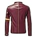 QOAAIE Men's Fashion Zip Up Stand Collar Leather Jackets Vintage Lightweight Punk Coat Casual Motorcycle Biker PU Jacket (Wine Red B1,Large)
