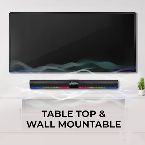 Image of Zebronics Ace Plus Wireless Soundbar with 30W Output, Dual Passive Radiator, RGB Lights,Built-in Rechargeable Battery, Bluetooth 5.1,Coaxial Input, AUX, FM Radio, USB, mSD, TWS Function