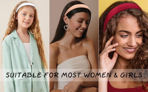 Image of Shining Diva Fashion 10 PCS Stylish Satin Headbands Hairband Non Slip Hair Bands for Women Girls Teens Kids Hair Accessories Birthday Gifts (16845hb)