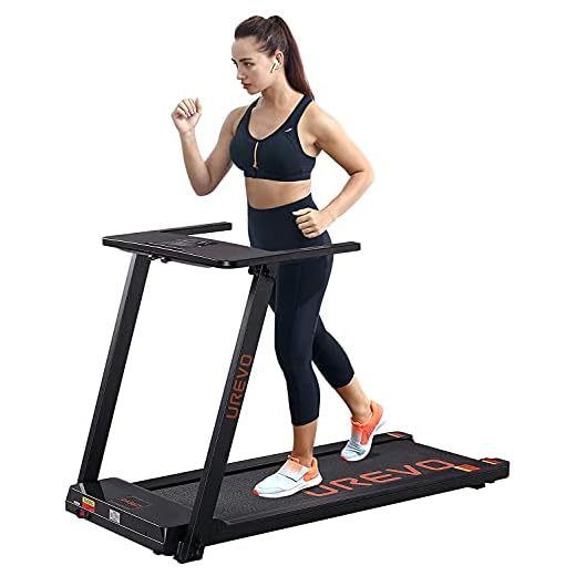 UREVO Foldable Treadmills for Home,Under Desk Electric Treadmill Workout Running Machine,2.5HP Portable Compact Treadmill with 12 Pre Set Programs and 16.5 Inch Wide Tread Belt (Black)