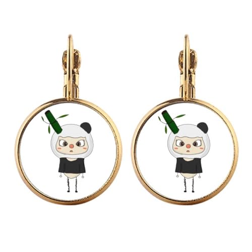Boucles d'oreilles pendantes panda or cadeau d'anniversaire idéal femme