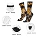 XZDWPY The deep-eyed leopard Unisex Mid-Calf Socks 3 Black Polyester Skin-Friendly Moisture-Wicking Fashionable Crew Socks