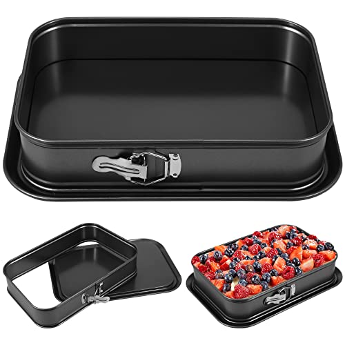 Knffsaajl Rectangle Springform Baking Pan 9X13Inch Large Spring Form Cake Pan With Removable Bottom Leakproof Non Stick Cheesecake Pan For Home Kitchen Baking (1Pc)