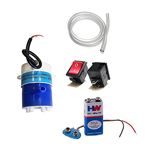 Submersible High Pressure Water Pump (DC 6V) with Batter,Snapper,Switch,Pipe. BLUE & WHITE (B08F7RGH1L) Amazon Price History, Amazon Price Tracker