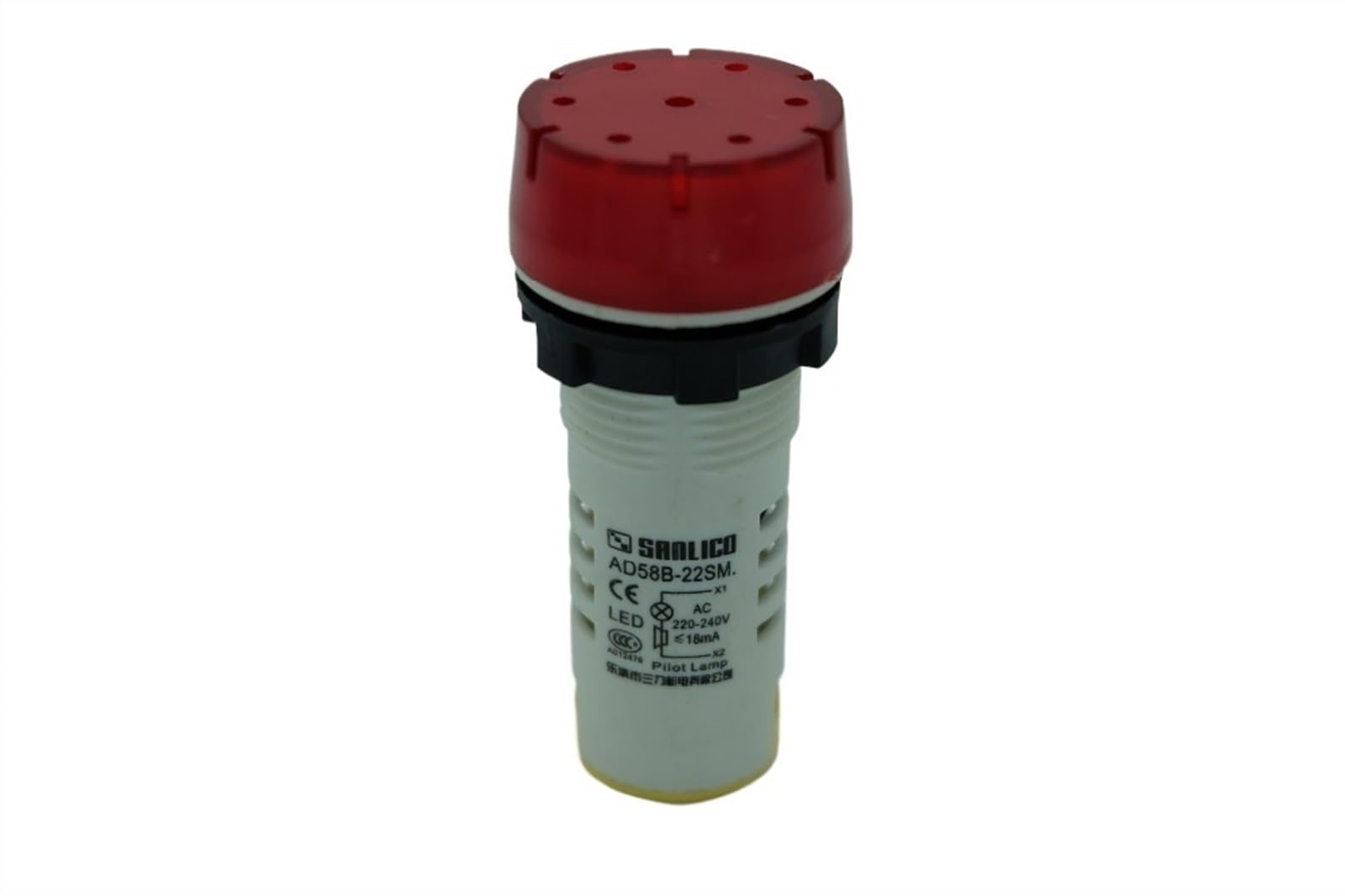 Lampe témoin clignotante AD58B AD16 AD22 AD11 AD17-22SS/R avec LED, diamètre de montage Ø22mm (Color : Red, Size : 36v)