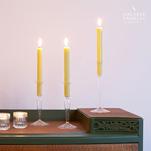 Shearer Candles Olive - Dinner Candles - 8 Inch - Unscented Dripless Dinner Candles - 8 Hour Burn Time - 20 Pack #TOP3