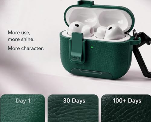 Image of for Leather AirPods Pro 3 Case 2025 | Cute iPod Air Pods Pro 3 Case with Magnetic Lock | with Phone Holder & Keychain | Airpods 3 Pro Cases for Man Women(Model A2700 /A2931)(ArmyGreen)